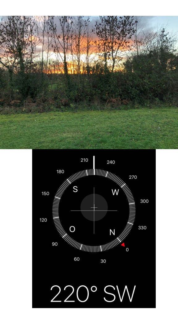 Winterlicher Sonnenuntergang